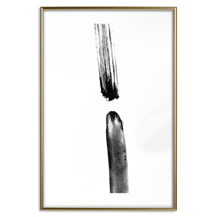 Poster Scheduled Meeting - simple black and white abstraction with paint streaks 119266 additionalImage 14