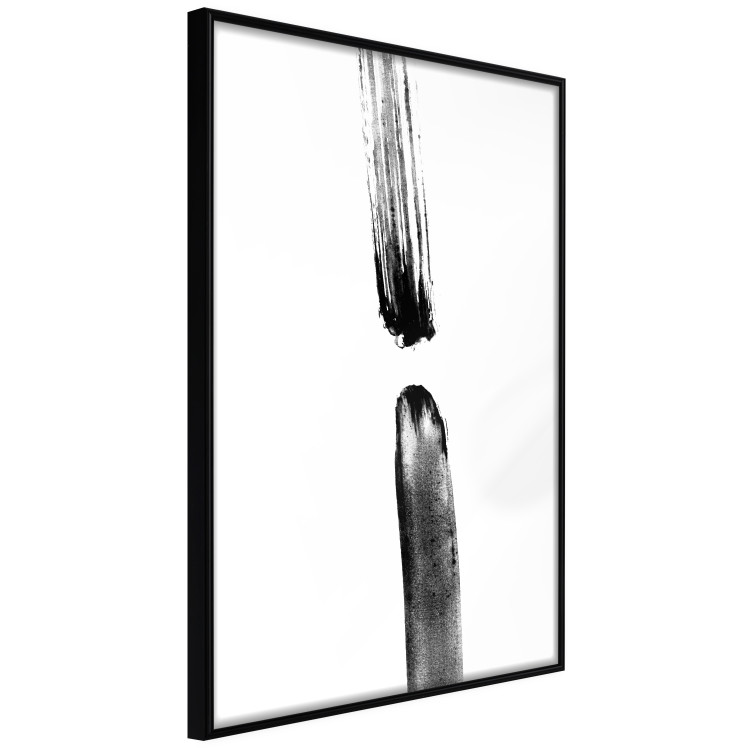 Poster Scheduled Meeting - simple black and white abstraction with paint streaks 119266 additionalImage 12