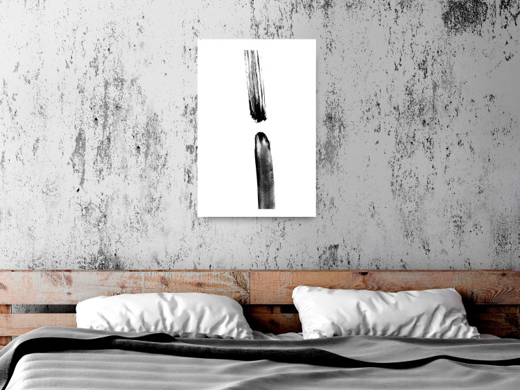 Poster Scheduled Meeting - simple black and white abstraction with paint streaks 119266 additionalImage 4