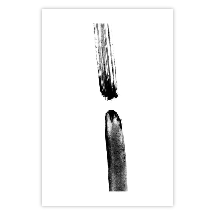 Poster Scheduled Meeting - simple black and white abstraction with paint streaks 119266 additionalImage 19