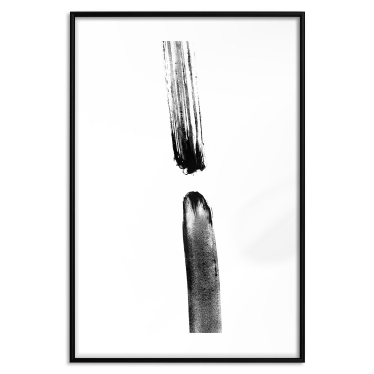 Poster Scheduled Meeting - simple black and white abstraction with paint streaks 119266 additionalImage 15