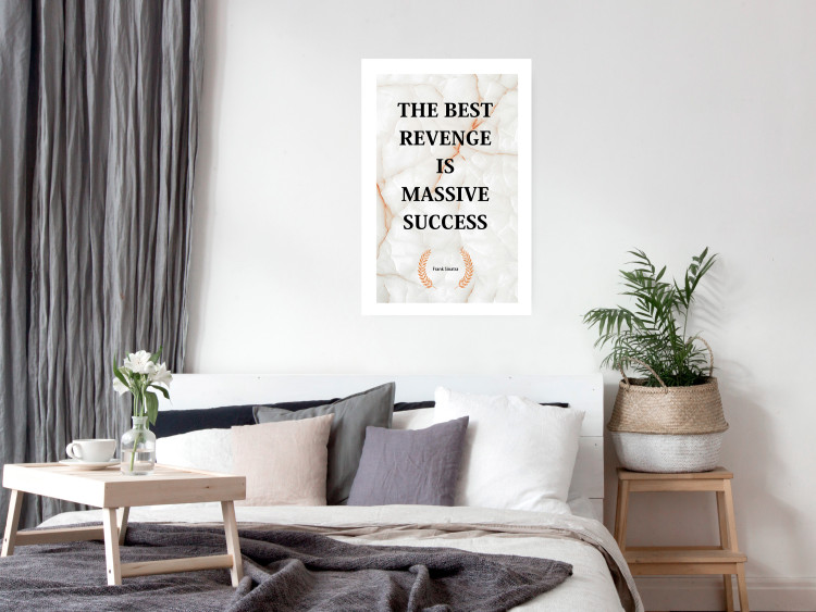 Poster The Best Revenge Is Massive Success - English texts on a marble background 122866 additionalImage 5