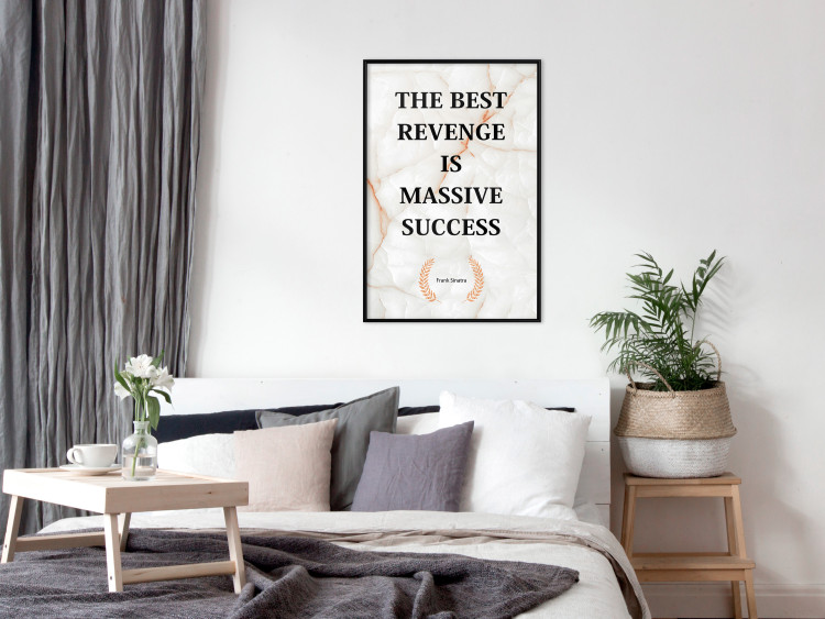 Poster The Best Revenge Is Massive Success - English texts on a marble background 122866 additionalImage 7