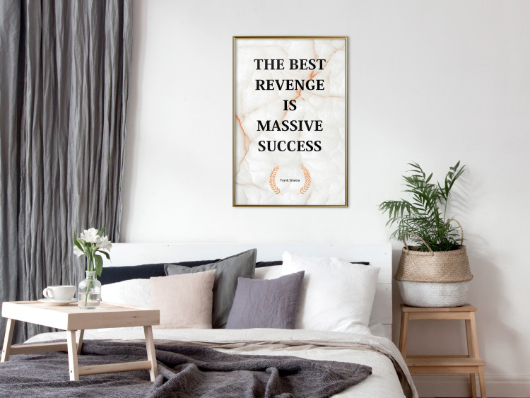 Poster The Best Revenge Is Massive Success - English texts on a marble background 122866 additionalImage 9