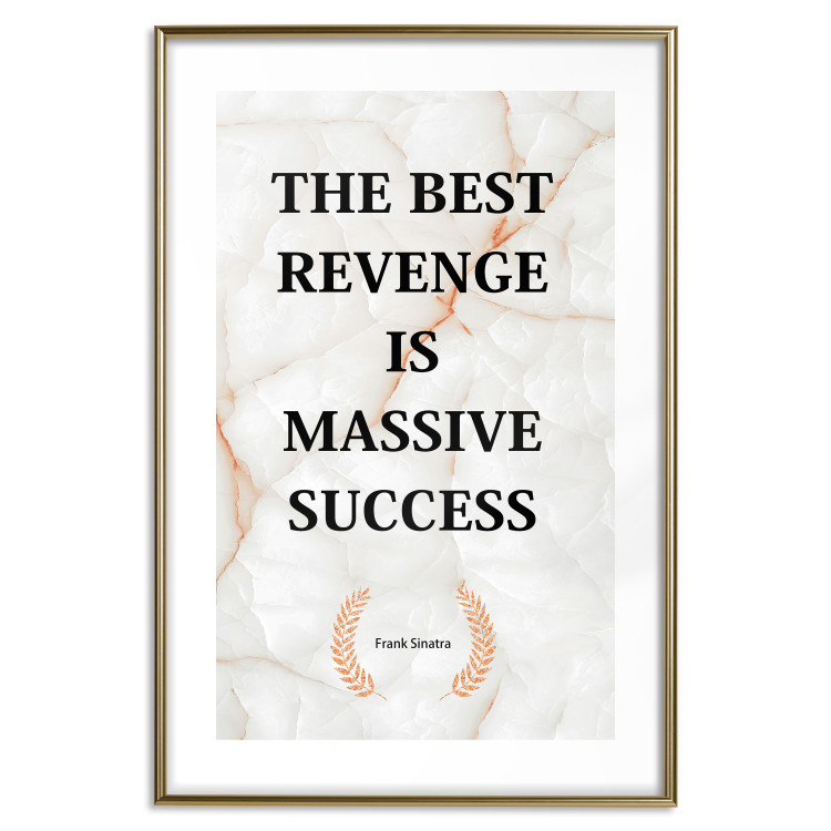 Poster The Best Revenge Is Massive Success - English texts on a marble background 122866 additionalImage 16