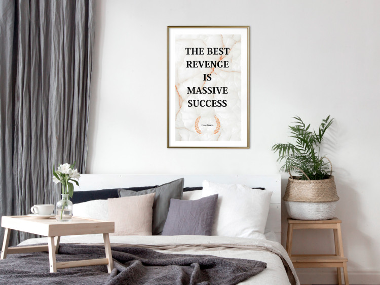 Poster The Best Revenge Is Massive Success - English texts on a marble background 122866 additionalImage 15