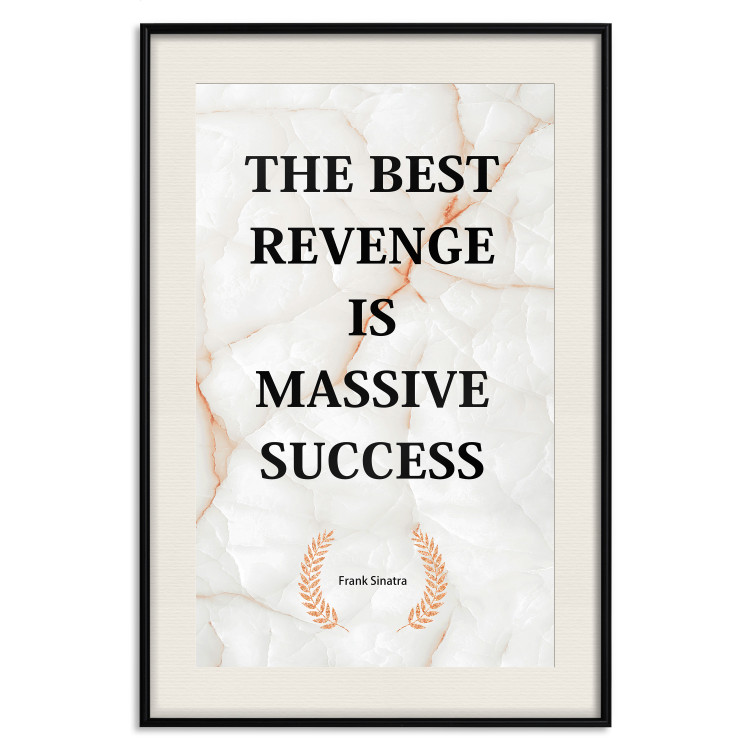 Poster The Best Revenge Is Massive Success - English texts on a marble background 122866 additionalImage 18