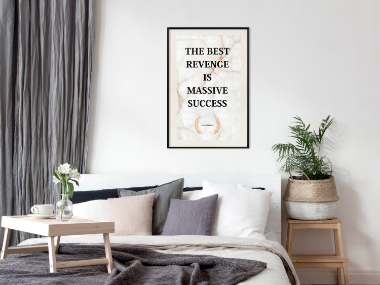 Poster The Best Revenge Is Massive Success - English texts on a marble background 122866 additionalImage 22
