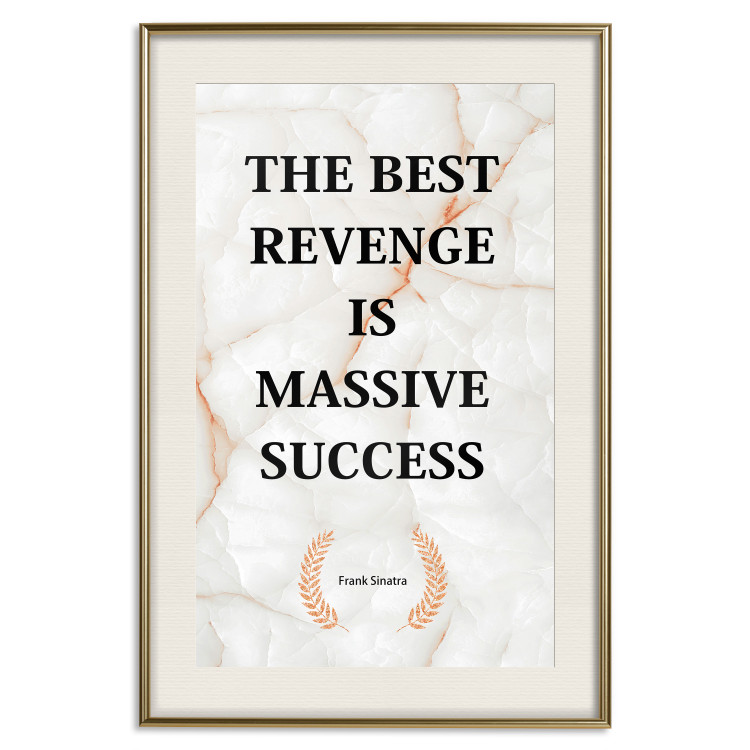 Poster The Best Revenge Is Massive Success - English texts on a marble background 122866 additionalImage 19
