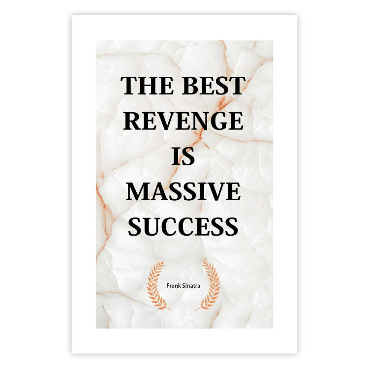 Poster The Best Revenge Is Massive Success - English texts on a marble background 122866 additionalImage 25