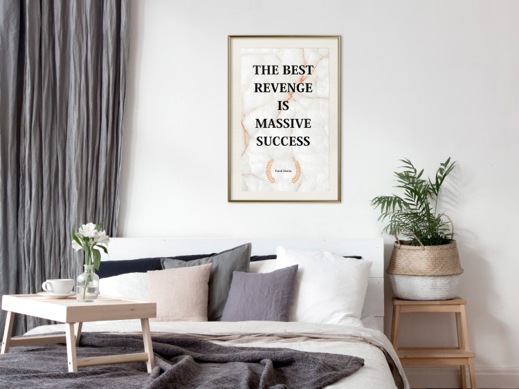 Poster The Best Revenge Is Massive Success - English texts on a marble background 122866 additionalImage 21