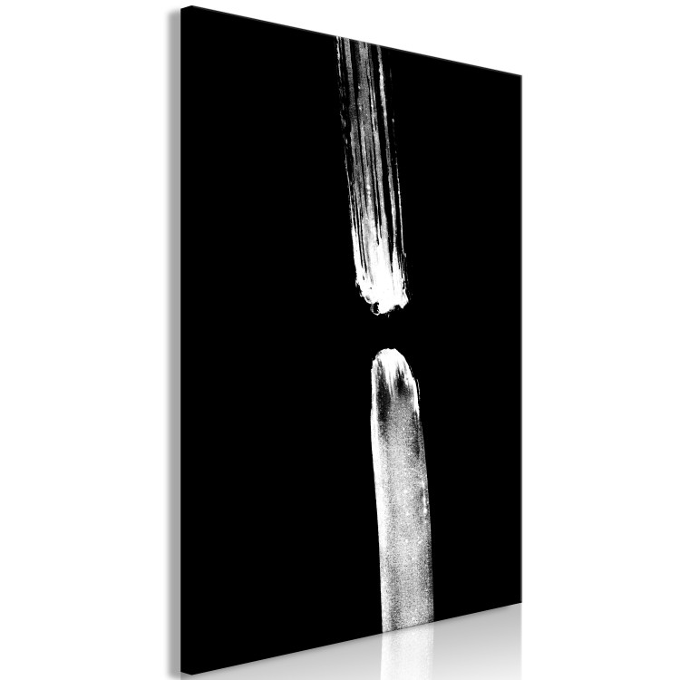 Canvas Print Candle light - abstract graphic motif in black and white colour 123666 additionalImage 2