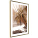 Wall Poster Palm Shade - tropical palm landscape against beach backdrop in sepia motif 123766 additionalThumb 6