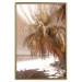 Wall Poster Palm Shade - tropical palm landscape against beach backdrop in sepia motif 123766 additionalThumb 19