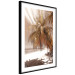 Wall Poster Palm Shade - tropical palm landscape against beach backdrop in sepia motif 123766 additionalThumb 11
