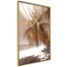 Wall Poster Palm Shade - tropical palm landscape against beach backdrop in sepia motif 123766 additionalThumb 12