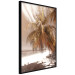 Wall Poster Palm Shade - tropical palm landscape against beach backdrop in sepia motif 123766 additionalThumb 10