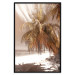 Wall Poster Palm Shade - tropical palm landscape against beach backdrop in sepia motif 123766 additionalThumb 16