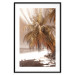 Wall Poster Palm Shade - tropical palm landscape against beach backdrop in sepia motif 123766 additionalThumb 18