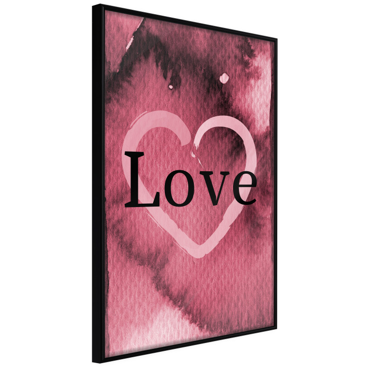 Wall Poster Burgundy Love - black English inscription on red texture 123966 additionalImage 12
