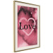 Wall Poster Burgundy Love - black English inscription on red texture 123966 additionalThumb 2