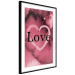 Wall Poster Burgundy Love - black English inscription on red texture 123966 additionalThumb 13