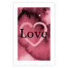 Wall Poster Burgundy Love - black English inscription on red texture 123966 additionalThumb 19