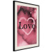 Wall Poster Burgundy Love - black English inscription on red texture 123966 additionalThumb 3