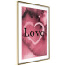 Wall Poster Burgundy Love - black English inscription on red texture 123966 additionalThumb 8