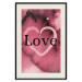 Wall Poster Burgundy Love - black English inscription on red texture 123966 additionalThumb 18