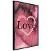 Wall Poster Burgundy Love - black English inscription on red texture 123966 additionalThumb 10