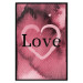 Wall Poster Burgundy Love - black English inscription on red texture 123966 additionalThumb 18