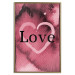 Wall Poster Burgundy Love - black English inscription on red texture 123966 additionalThumb 16