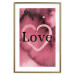 Wall Poster Burgundy Love - black English inscription on red texture 123966 additionalThumb 16