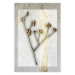 Poster Golden Mistletoe - abstract plant covered in gold on marble background 124966