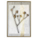 Poster Golden Mistletoe - abstract plant covered in gold on marble background 124966 additionalThumb 16