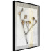 Poster Golden Mistletoe - abstract plant covered in gold on marble background 124966 additionalThumb 10