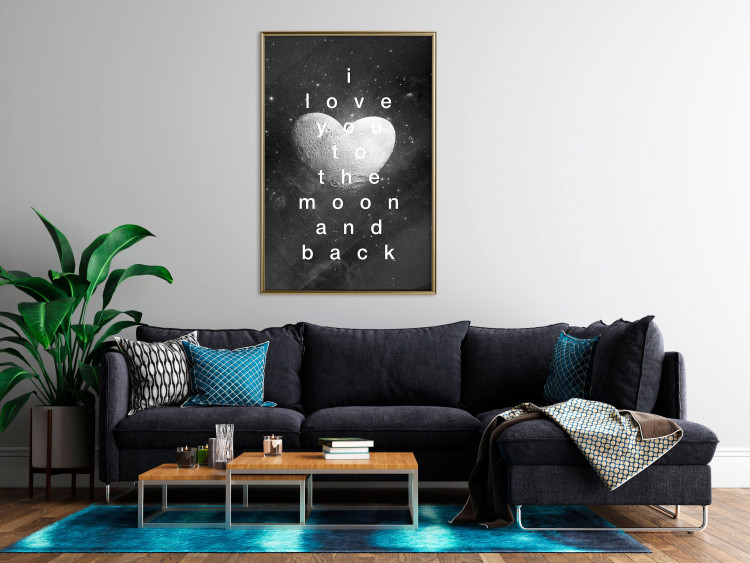 Poster Moonlit Heart - white English text on a cosmic background 125266 additionalImage 5