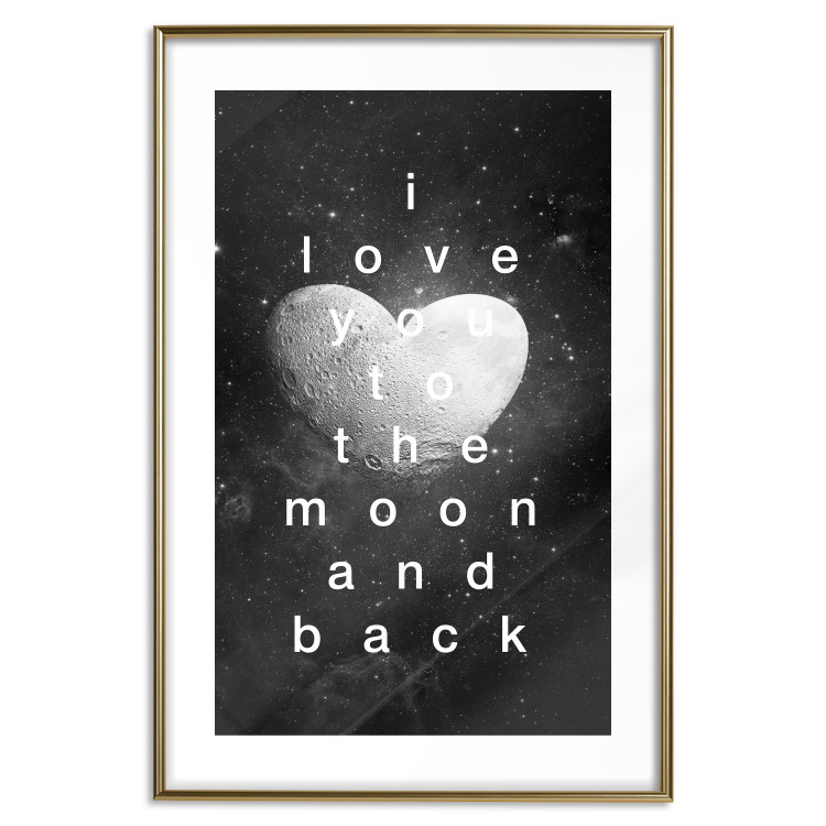 Poster Moonlit Heart - white English text on a cosmic background 125266 additionalImage 14