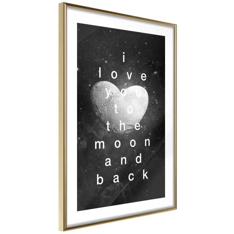 Poster Moonlit Heart - white English text on a cosmic background 125266 additionalImage 6