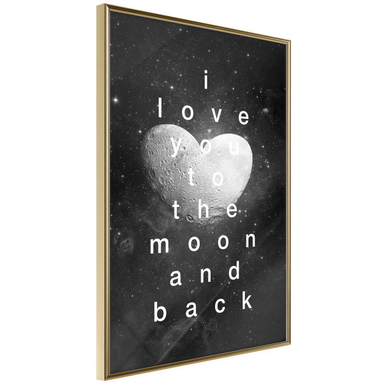 Poster Moonlit Heart - white English text on a cosmic background 125266 additionalImage 12