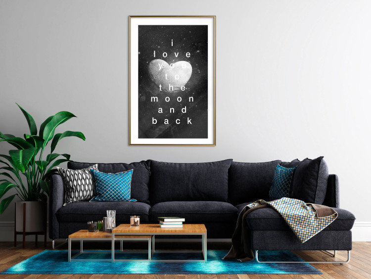 Poster Moonlit Heart - white English text on a cosmic background 125266 additionalImage 13