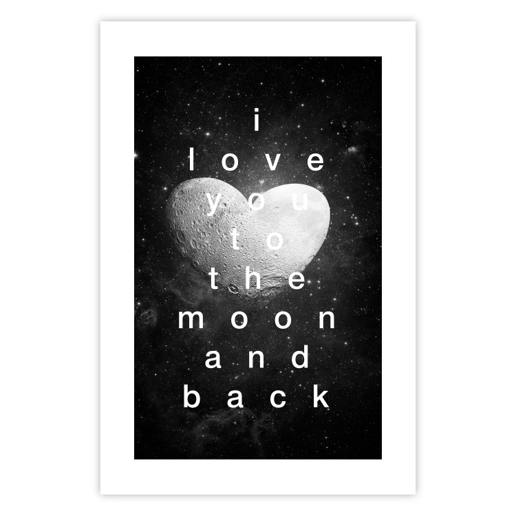 Poster Moonlit Heart - white English text on a cosmic background 125266 additionalImage 19