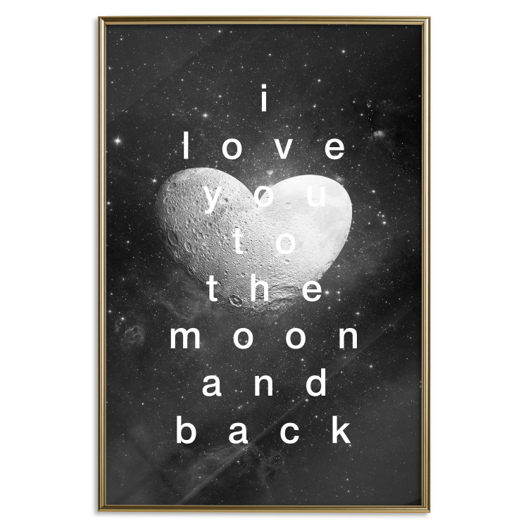 Poster Moonlit Heart - white English text on a cosmic background 125266 additionalImage 16