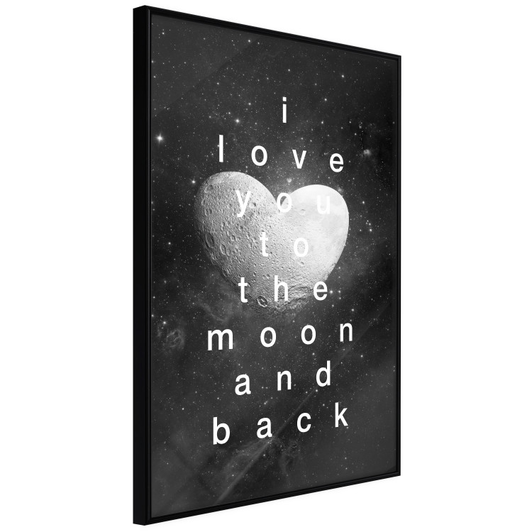 Poster Moonlit Heart - white English text on a cosmic background 125266 additionalImage 10