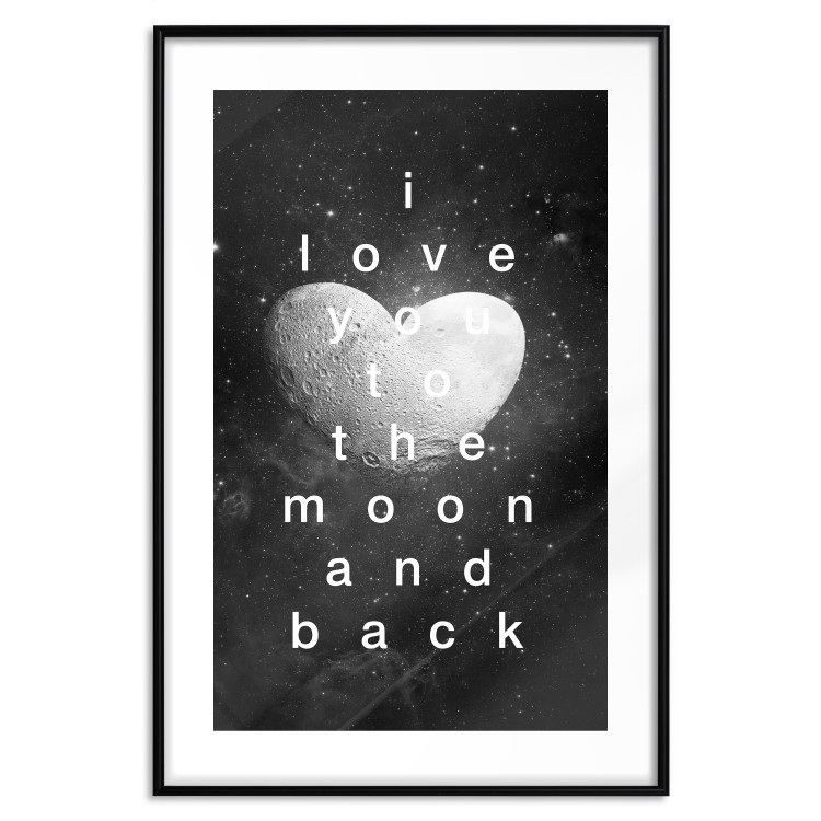 Poster Moonlit Heart - white English text on a cosmic background 125266 additionalImage 15