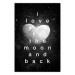 Poster Moonlit Heart - white English text on a cosmic background 125266