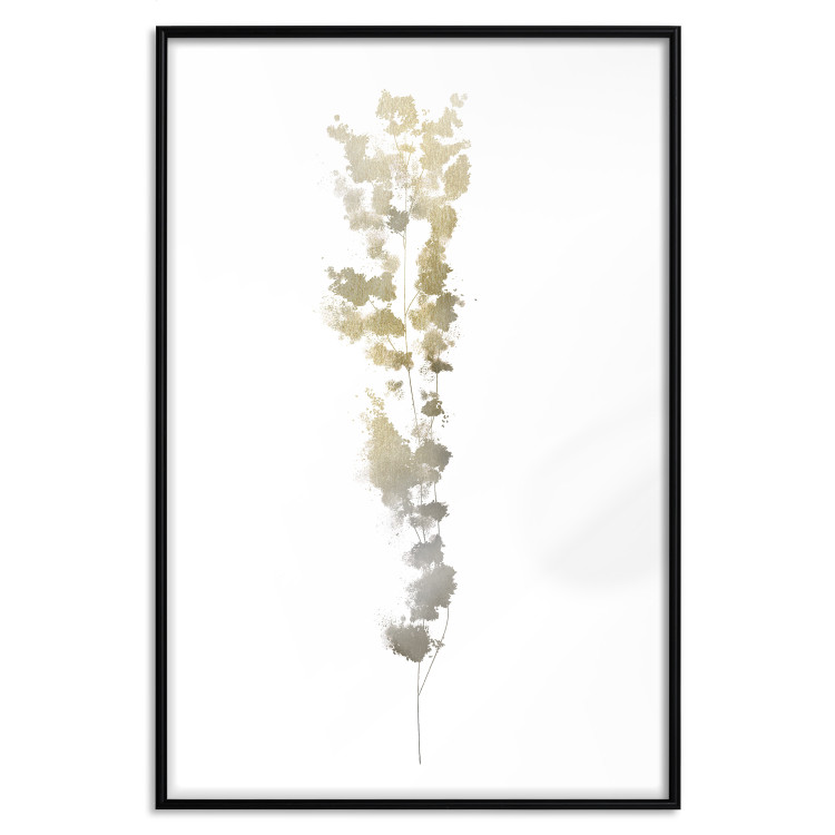 Wall Poster Golden Branch - golden-gray plant on a contrasting white background 125366 additionalImage 18