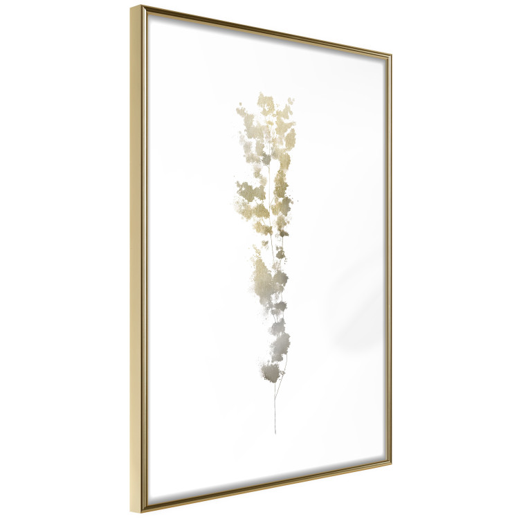 Wall Poster Golden Branch - golden-gray plant on a contrasting white background 125366 additionalImage 6