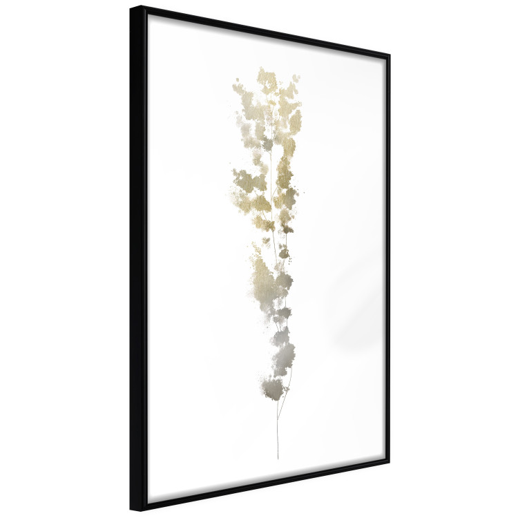 Wall Poster Golden Branch - golden-gray plant on a contrasting white background 125366 additionalImage 10